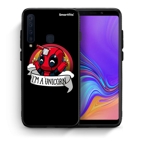 Θήκη Samsung A9 Unicorn Deadpool από τη Smartfits με σχέδιο στο πίσω μέρος και μαύρο περίβλημα | Samsung A9 Unicorn Deadpool case with colorful back and black bezels