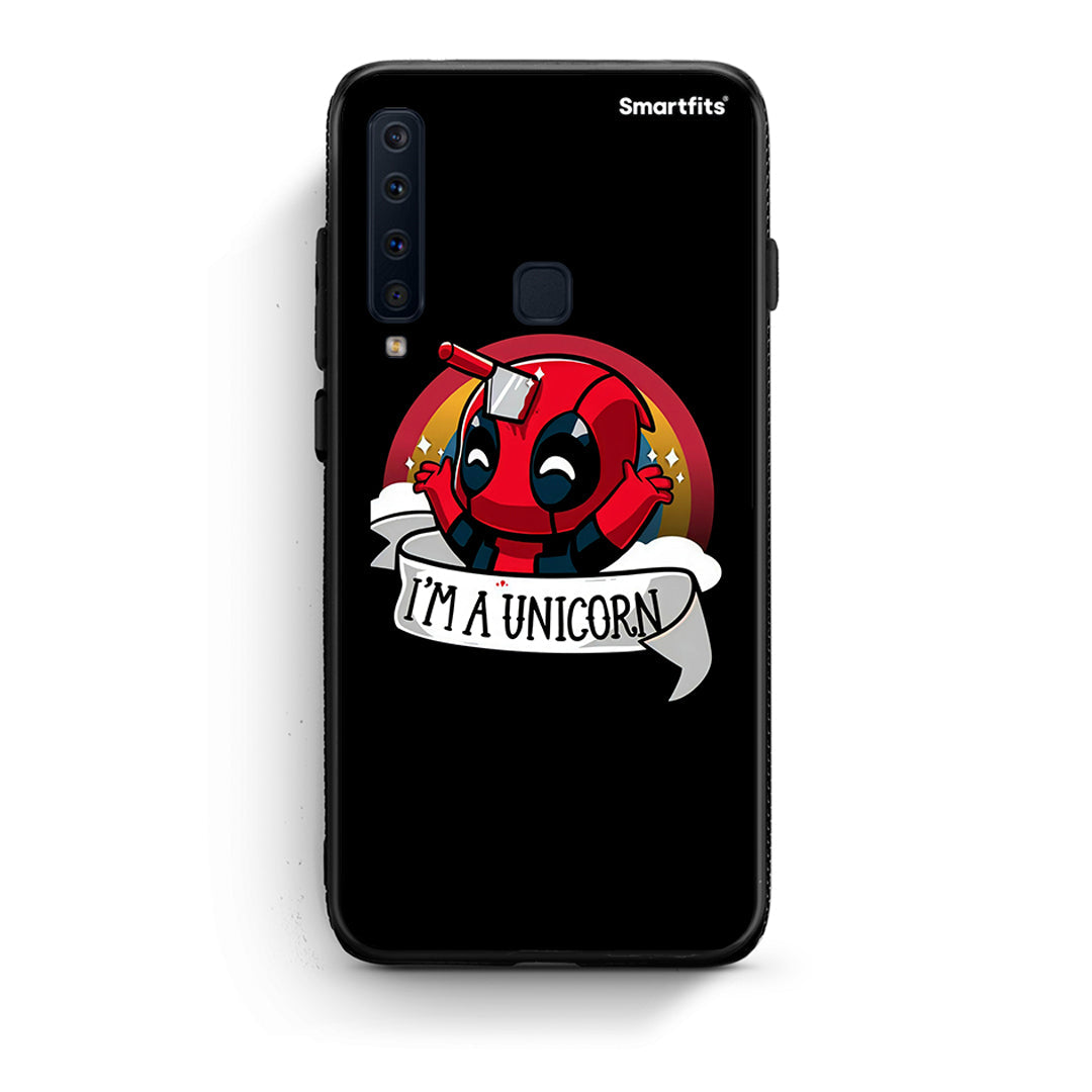 samsung a9 Unicorn Deadpool θήκη από τη Smartfits με σχέδιο στο πίσω μέρος και μαύρο περίβλημα | Smartphone case with colorful back and black bezels by Smartfits