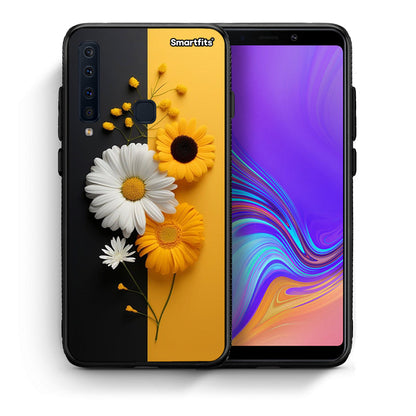 Θήκη Samsung A9 Yellow Daisies από τη Smartfits με σχέδιο στο πίσω μέρος και μαύρο περίβλημα | Samsung A9 Yellow Daisies case with colorful back and black bezels