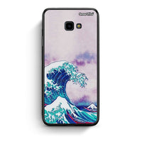 Thumbnail for Samsung J4 Plus Blue Waves θήκη από τη Smartfits με σχέδιο στο πίσω μέρος και μαύρο περίβλημα | Smartphone case with colorful back and black bezels by Smartfits
