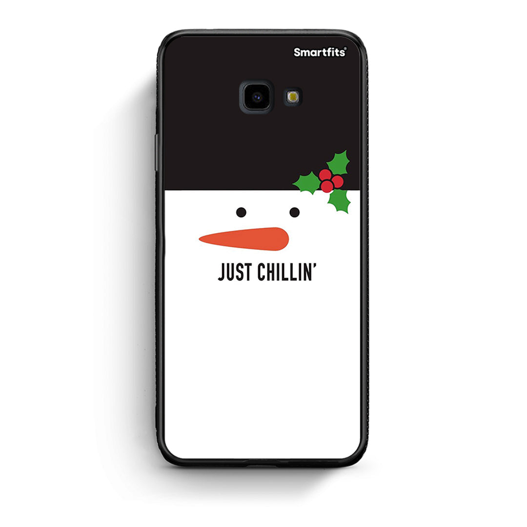 Samsung J4 Plus Christmas Chillin θήκη από τη Smartfits με σχέδιο στο πίσω μέρος και μαύρο περίβλημα | Smartphone case with colorful back and black bezels by Smartfits