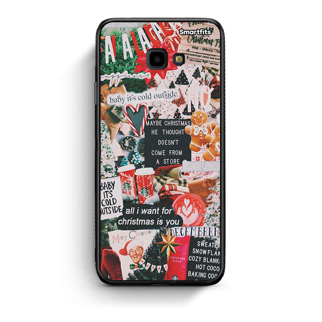 Samsung J4 Plus Christmas Happiness θήκη από τη Smartfits με σχέδιο στο πίσω μέρος και μαύρο περίβλημα | Smartphone case with colorful back and black bezels by Smartfits