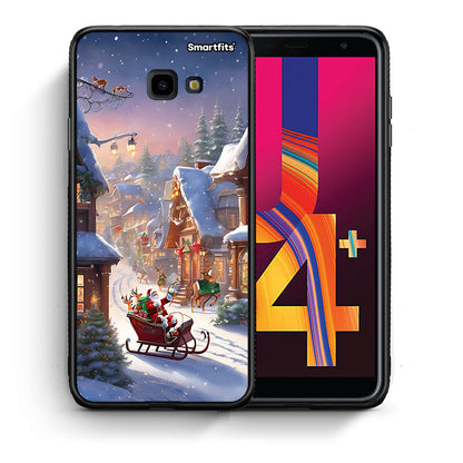Θήκη Samsung J4 Plus Christmas Snow από τη Smartfits με σχέδιο στο πίσω μέρος και μαύρο περίβλημα | Samsung J4 Plus Christmas Snow case with colorful back and black bezels