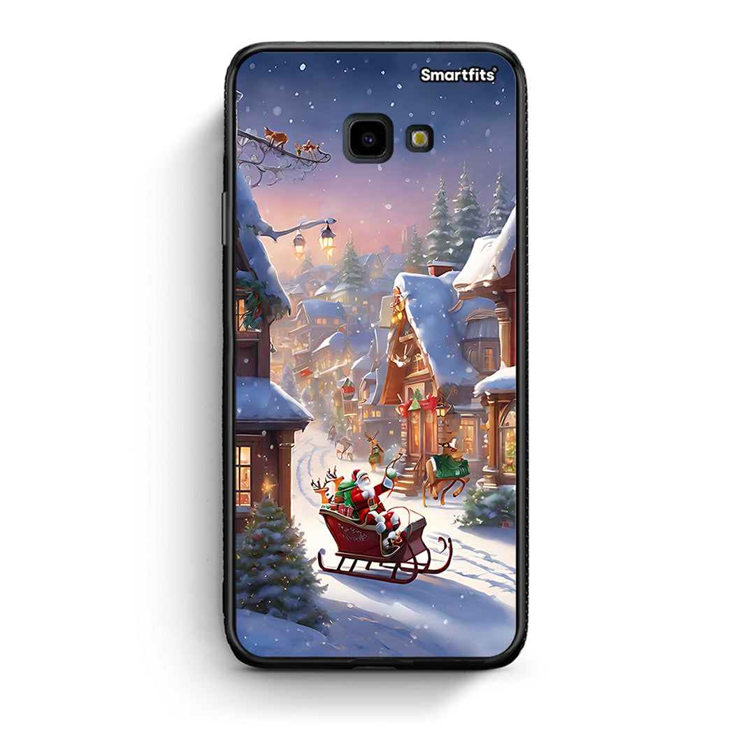 Samsung J4 Plus Christmas Snow θήκη από τη Smartfits με σχέδιο στο πίσω μέρος και μαύρο περίβλημα | Smartphone case with colorful back and black bezels by Smartfits