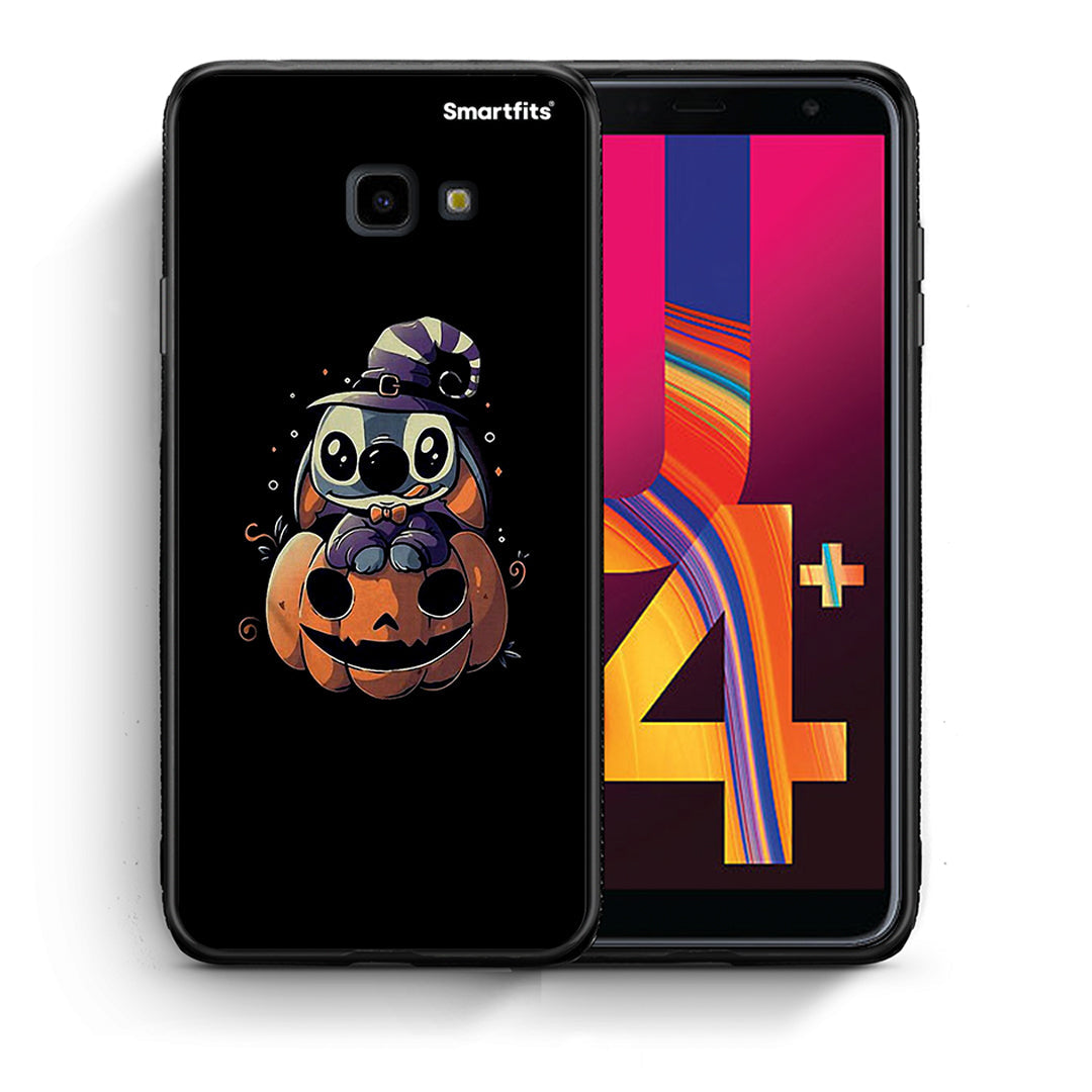 Θήκη Samsung J4 Plus Halloween Stitch από τη Smartfits με σχέδιο στο πίσω μέρος και μαύρο περίβλημα | Samsung J4 Plus Halloween Stitch case with colorful back and black bezels