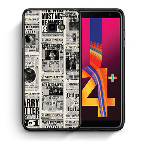 Θήκη Samsung J4 Plus Harry Paper από τη Smartfits με σχέδιο στο πίσω μέρος και μαύρο περίβλημα | Samsung J4 Plus Harry Paper case with colorful back and black bezels