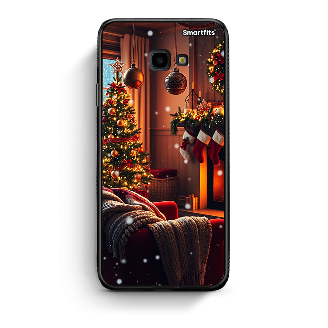 Samsung J4 Plus Home For Christmas θήκη από τη Smartfits με σχέδιο στο πίσω μέρος και μαύρο περίβλημα | Smartphone case with colorful back and black bezels by Smartfits