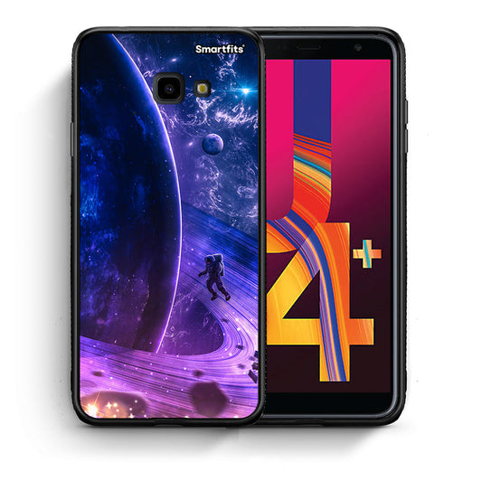 Θήκη Samsung J4 Plus Lost Astronaut από τη Smartfits με σχέδιο στο πίσω μέρος και μαύρο περίβλημα | Samsung J4 Plus Lost Astronaut case with colorful back and black bezels
