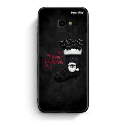 Samsung J4 Plus Merry Cat Christmas θήκη από τη Smartfits με σχέδιο στο πίσω μέρος και μαύρο περίβλημα | Smartphone case with colorful back and black bezels by Smartfits