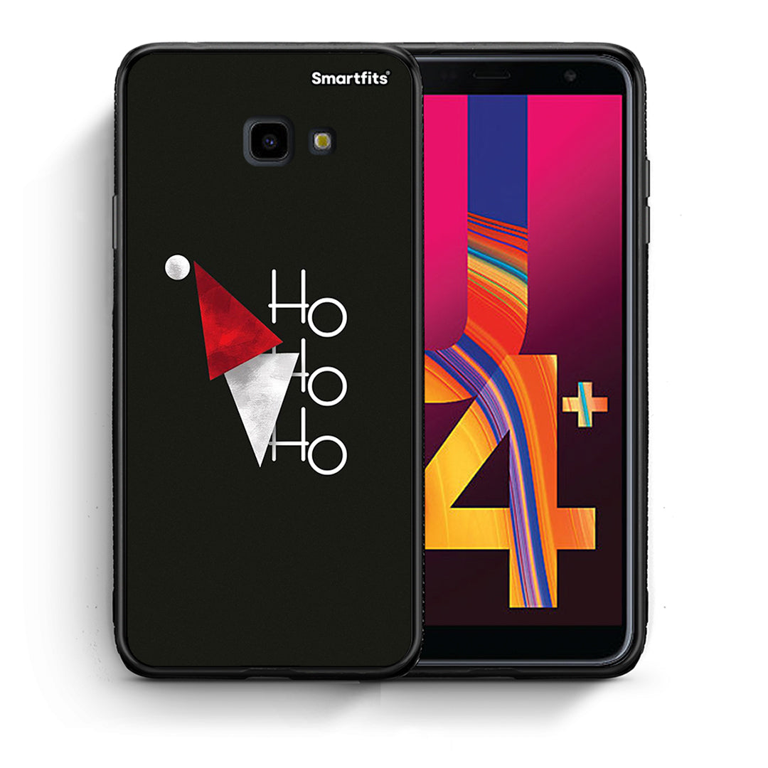 Θήκη Samsung J4 Plus Minimal Christmas από τη Smartfits με σχέδιο στο πίσω μέρος και μαύρο περίβλημα | Samsung J4 Plus Minimal Christmas case with colorful back and black bezels