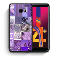 Thumbnail for Θήκη Samsung J4 Plus Purple Aesthetic Collage από τη Smartfits με σχέδιο στο πίσω μέρος και μαύρο περίβλημα | Samsung J4 Plus Purple Aesthetic Collage case with colorful back and black bezels