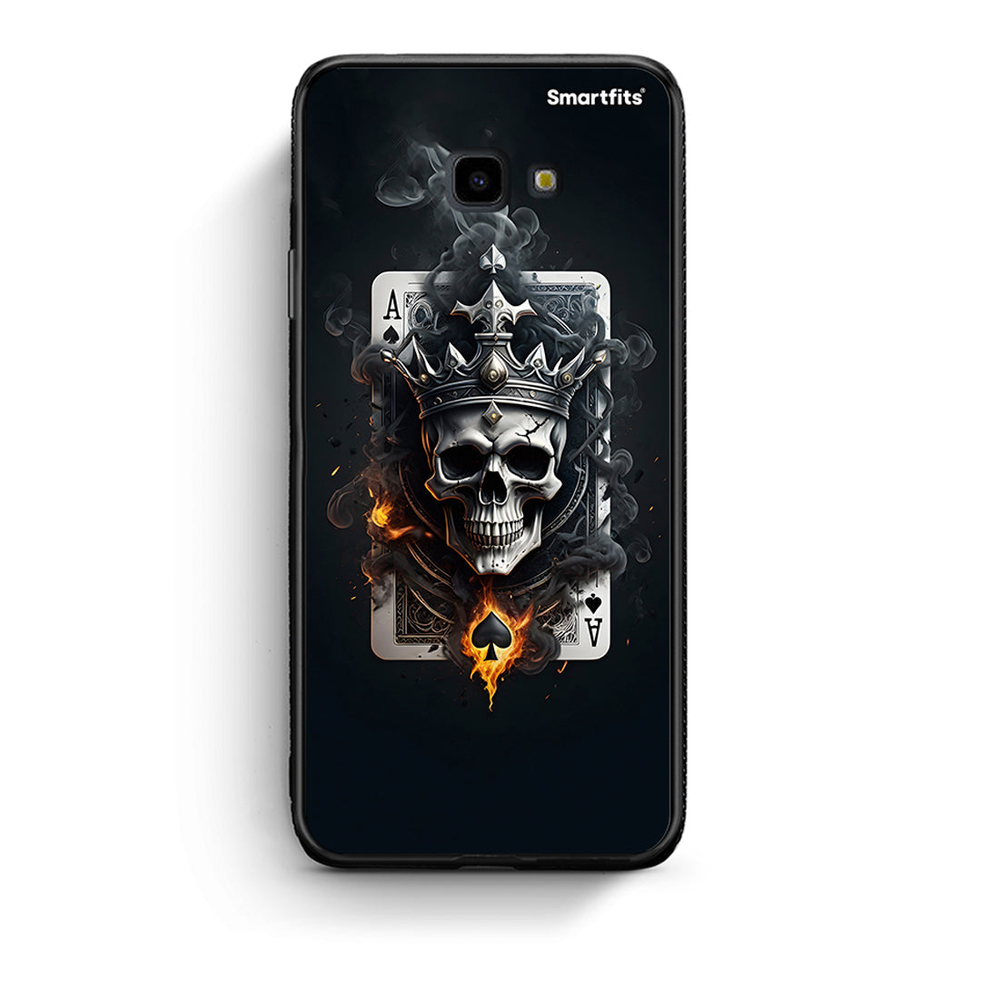 Samsung J4 Plus Skull King Ace θήκη από τη Smartfits με σχέδιο στο πίσω μέρος και μαύρο περίβλημα | Smartphone case with colorful back and black bezels by Smartfits