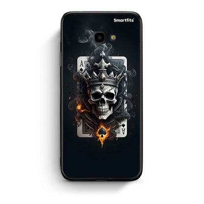 Samsung J4 Plus Skull King Ace θήκη από τη Smartfits με σχέδιο στο πίσω μέρος και μαύρο περίβλημα | Smartphone case with colorful back and black bezels by Smartfits