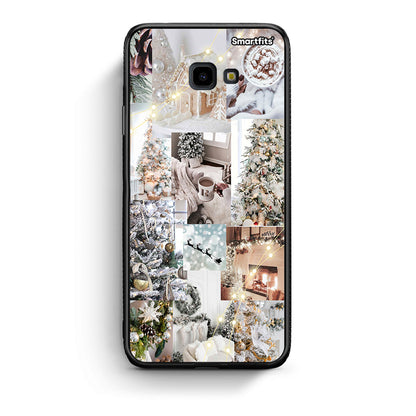 Samsung J4 Plus White Christmas θήκη από τη Smartfits με σχέδιο στο πίσω μέρος και μαύρο περίβλημα | Smartphone case with colorful back and black bezels by Smartfits