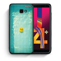 Thumbnail for Θήκη Samsung J4 Plus Yellow Duck από τη Smartfits με σχέδιο στο πίσω μέρος και μαύρο περίβλημα | Samsung J4 Plus Yellow Duck case with colorful back and black bezels