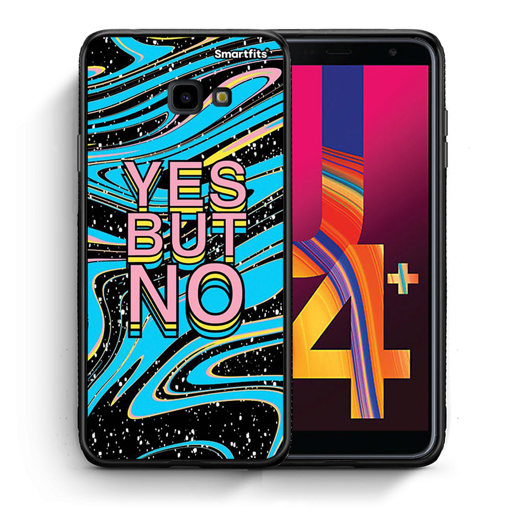 Θήκη Samsung J4 Plus Yes But No από τη Smartfits με σχέδιο στο πίσω μέρος και μαύρο περίβλημα | Samsung J4 Plus Yes But No case with colorful back and black bezels