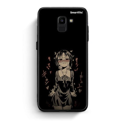 samsung J6 Anime Girl θήκη από τη Smartfits με σχέδιο στο πίσω μέρος και μαύρο περίβλημα | Smartphone case with colorful back and black bezels by Smartfits