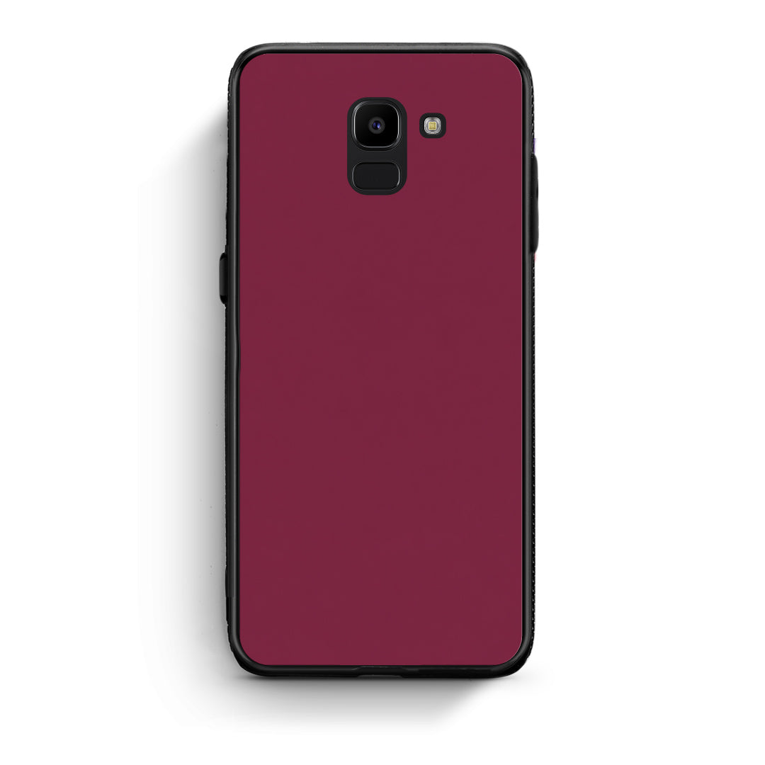 Θήκη Samsung Galaxy J6 Burgundy από τη Smartfits με σχέδιο στο πίσω μέρος και μαύρο περίβλημα | Samsung Galaxy J6 Burgundy case with colorful back and black bezels