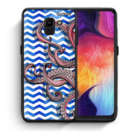 Thumbnail for Θήκη Samsung J6 Chevron Devilfish από τη Smartfits με σχέδιο στο πίσω μέρος και μαύρο περίβλημα | Samsung J6 Chevron Devilfish case with colorful back and black bezels