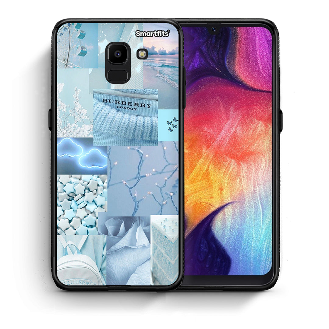 Θήκη Samsung J6 Ciel Aesthetic Collage από τη Smartfits με σχέδιο στο πίσω μέρος και μαύρο περίβλημα | Samsung J6 Ciel Aesthetic Collage case with colorful back and black bezels