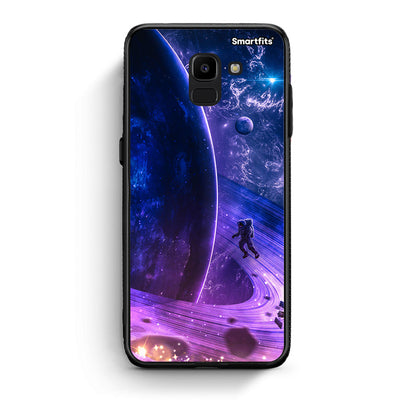 samsung J6 Lost Astronaut θήκη από τη Smartfits με σχέδιο στο πίσω μέρος και μαύρο περίβλημα | Smartphone case with colorful back and black bezels by Smartfits