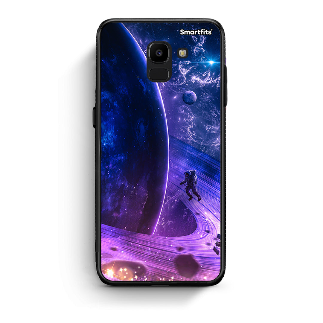 samsung J6 Lost Astronaut θήκη από τη Smartfits με σχέδιο στο πίσω μέρος και μαύρο περίβλημα | Smartphone case with colorful back and black bezels by Smartfits