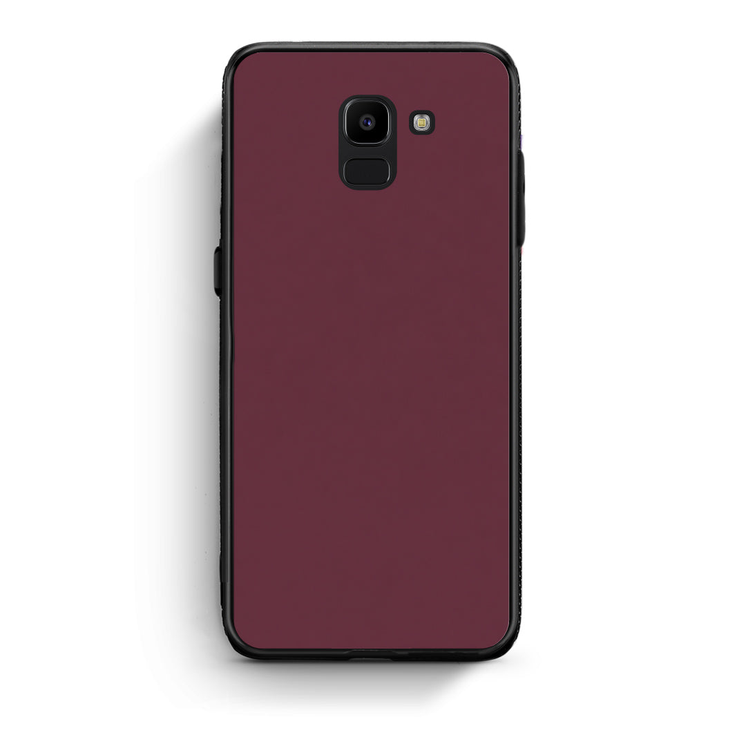 Θήκη Samsung Galaxy J6 Muted Burgundy από τη Smartfits με σχέδιο στο πίσω μέρος και μαύρο περίβλημα | Samsung Galaxy J6 Muted Burgundy case with colorful back and black bezels