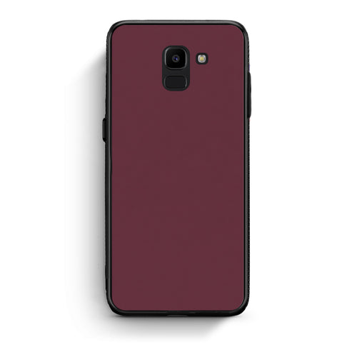 Θήκη Samsung Galaxy J6 Muted Burgundy από τη Smartfits με σχέδιο στο πίσω μέρος και μαύρο περίβλημα | Samsung Galaxy J6 Muted Burgundy case with colorful back and black bezels