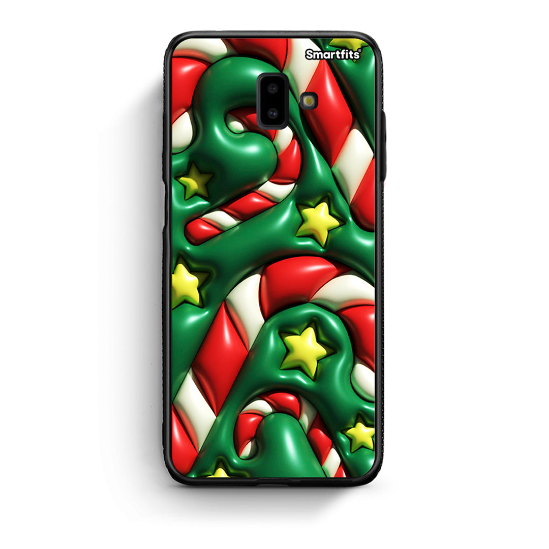 samsung J6+ Christmas Bubbles θήκη από τη Smartfits με σχέδιο στο πίσω μέρος και μαύρο περίβλημα | Smartphone case with colorful back and black bezels by Smartfits