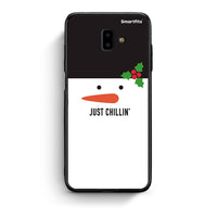 Thumbnail for samsung J6+ Christmas Chillin θήκη από τη Smartfits με σχέδιο στο πίσω μέρος και μαύρο περίβλημα | Smartphone case with colorful back and black bezels by Smartfits