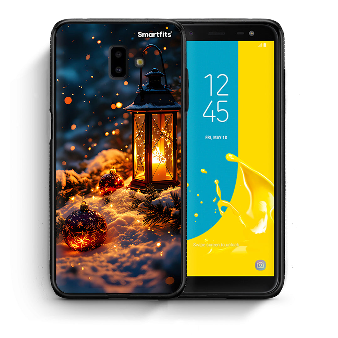 Θήκη Samsung J6+ Christmas Ornaments από τη Smartfits με σχέδιο στο πίσω μέρος και μαύρο περίβλημα | Samsung J6+ Christmas Ornaments case with colorful back and black bezels