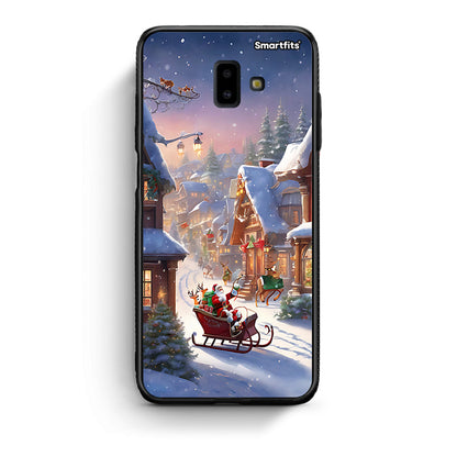 samsung J6+ Christmas Snow θήκη από τη Smartfits με σχέδιο στο πίσω μέρος και μαύρο περίβλημα | Smartphone case with colorful back and black bezels by Smartfits