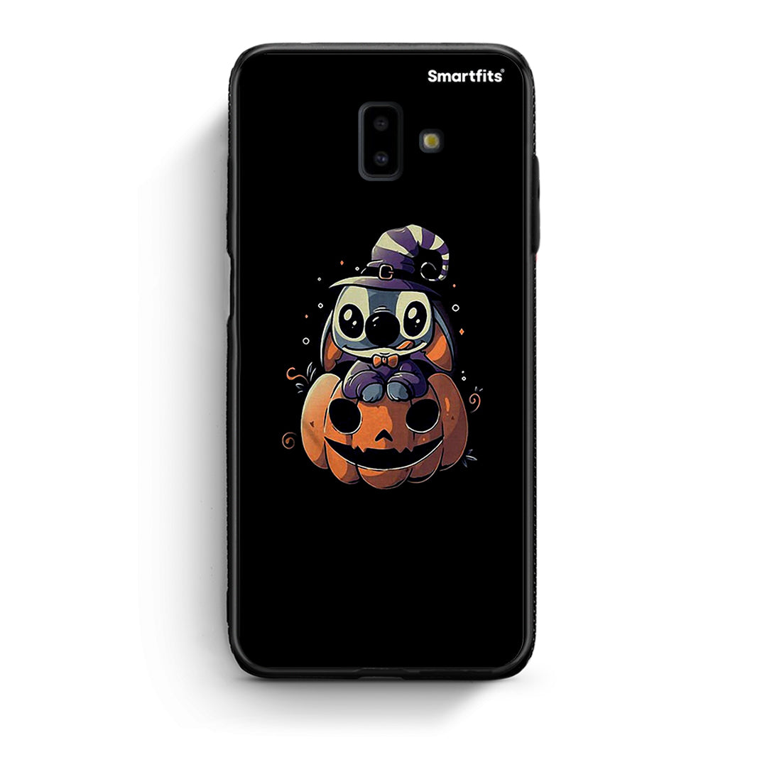 samsung J6+ Halloween Stitch θήκη από τη Smartfits με σχέδιο στο πίσω μέρος και μαύρο περίβλημα | Smartphone case with colorful back and black bezels by Smartfits