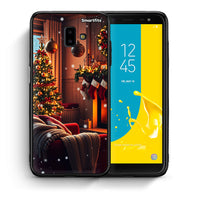 Thumbnail for Θήκη Samsung J6+ Home For Christmas από τη Smartfits με σχέδιο στο πίσω μέρος και μαύρο περίβλημα | Samsung J6+ Home For Christmas case with colorful back and black bezels