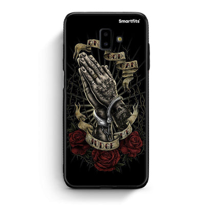 samsung J6+ Judge By God θήκη από τη Smartfits με σχέδιο στο πίσω μέρος και μαύρο περίβλημα | Smartphone case with colorful back and black bezels by Smartfits