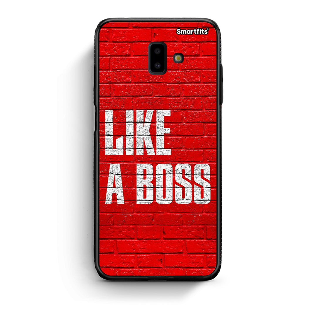 samsung J6+ Like A Boss θήκη από τη Smartfits με σχέδιο στο πίσω μέρος και μαύρο περίβλημα | Smartphone case with colorful back and black bezels by Smartfits