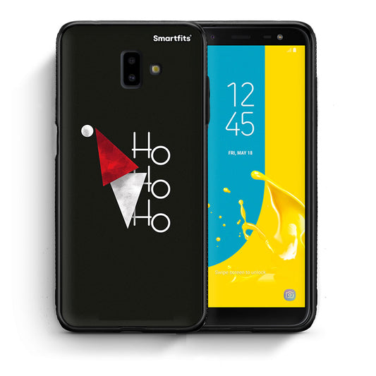 Θήκη Samsung J6+ Minimal Christmas από τη Smartfits με σχέδιο στο πίσω μέρος και μαύρο περίβλημα | Samsung J6+ Minimal Christmas case with colorful back and black bezels