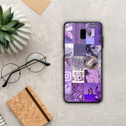 Purple Aesthetic Collage - Samsung Galaxy J6+ θήκη