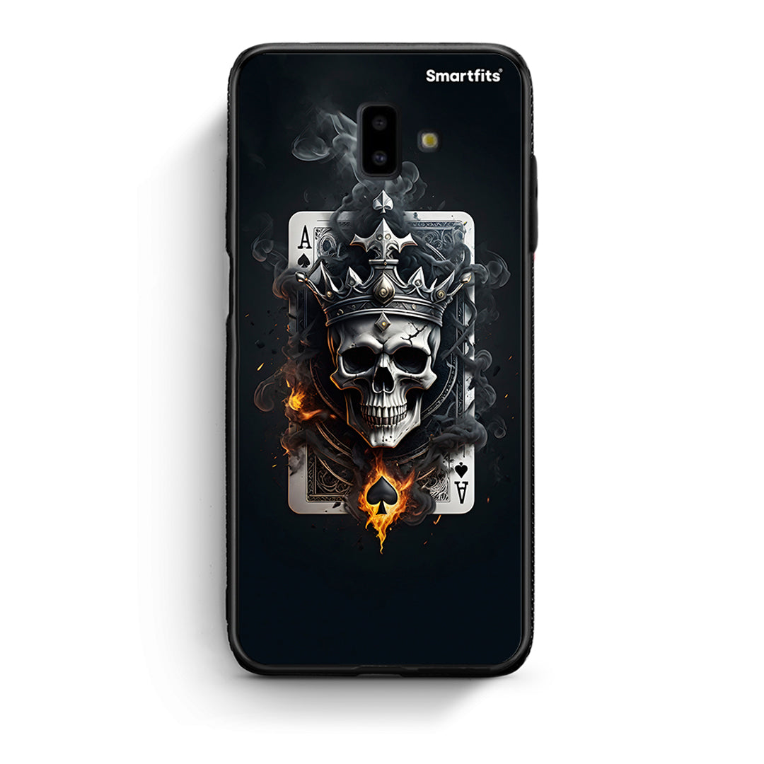 samsung J6+ Skull King Ace θήκη από τη Smartfits με σχέδιο στο πίσω μέρος και μαύρο περίβλημα | Smartphone case with colorful back and black bezels by Smartfits