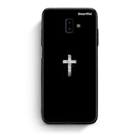 Thumbnail for samsung J6+ White Cross θήκη από τη Smartfits με σχέδιο στο πίσω μέρος και μαύρο περίβλημα | Smartphone case with colorful back and black bezels by Smartfits