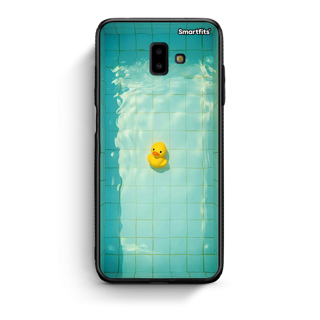 samsung J6+ Yellow Duck θήκη από τη Smartfits με σχέδιο στο πίσω μέρος και μαύρο περίβλημα | Smartphone case with colorful back and black bezels by Smartfits