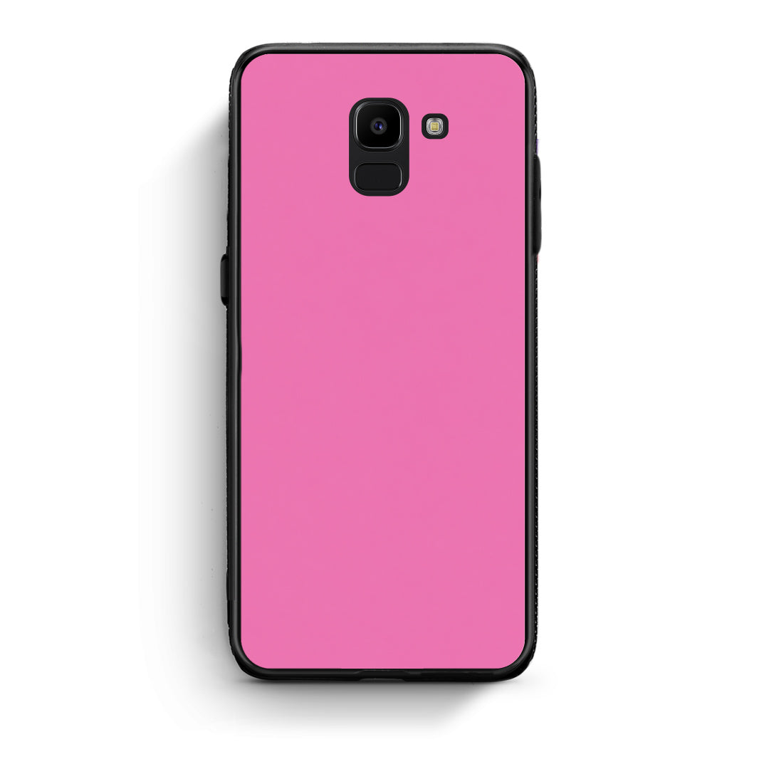Θήκη Samsung Galaxy J6 Rose Pink από τη Smartfits με σχέδιο στο πίσω μέρος και μαύρο περίβλημα | Samsung Galaxy J6 Rose Pink case with colorful back and black bezels