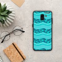 Thumbnail for Swimming Dolphins - Samsung Galaxy J6 θήκη