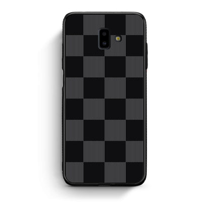 Θήκη Samsung Galaxy J6+ Black and Charcoal Striped Checks από τη Smartfits με σχέδιο στο πίσω μέρος και μαύρο περίβλημα | Samsung Galaxy J6+ Black and Charcoal Striped Checks case with colorful back and black bezels