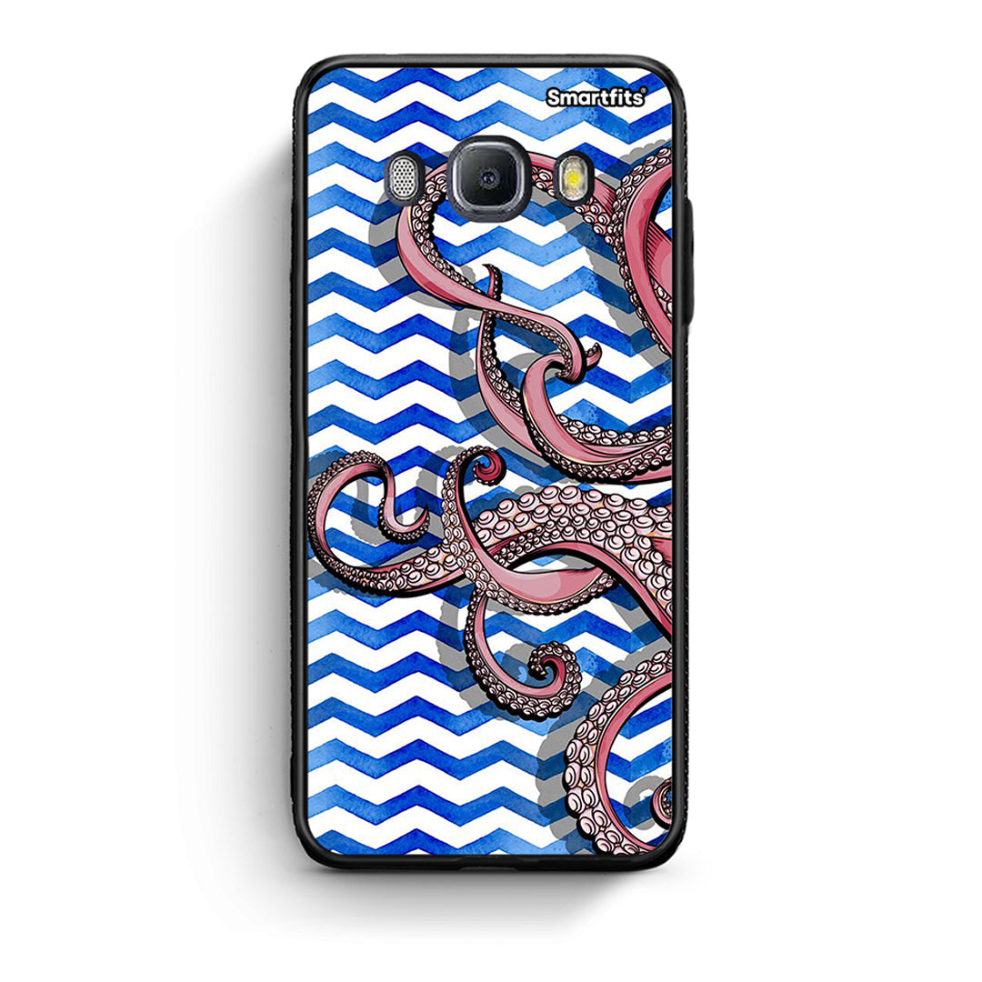 Samsung J7 2016 Chevron Devilfish θήκη από τη Smartfits με σχέδιο στο πίσω μέρος και μαύρο περίβλημα | Smartphone case with colorful back and black bezels by Smartfits