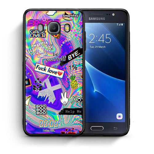 Θήκη Samsung J7 2016 Game Over από τη Smartfits με σχέδιο στο πίσω μέρος και μαύρο περίβλημα | Samsung J7 2016 Game Over case with colorful back and black bezels