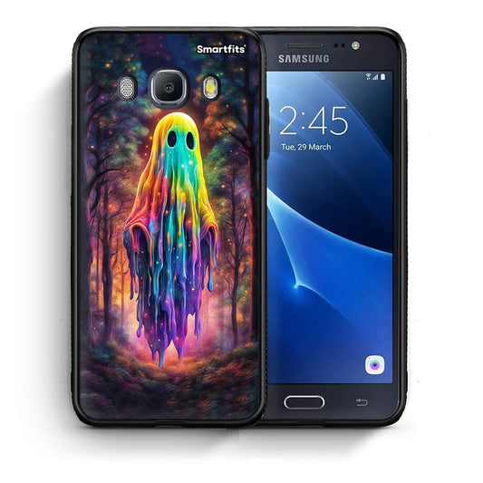 Θήκη Samsung J7 2016 Halloween Ghost από τη Smartfits με σχέδιο στο πίσω μέρος και μαύρο περίβλημα | Samsung J7 2016 Halloween Ghost case with colorful back and black bezels