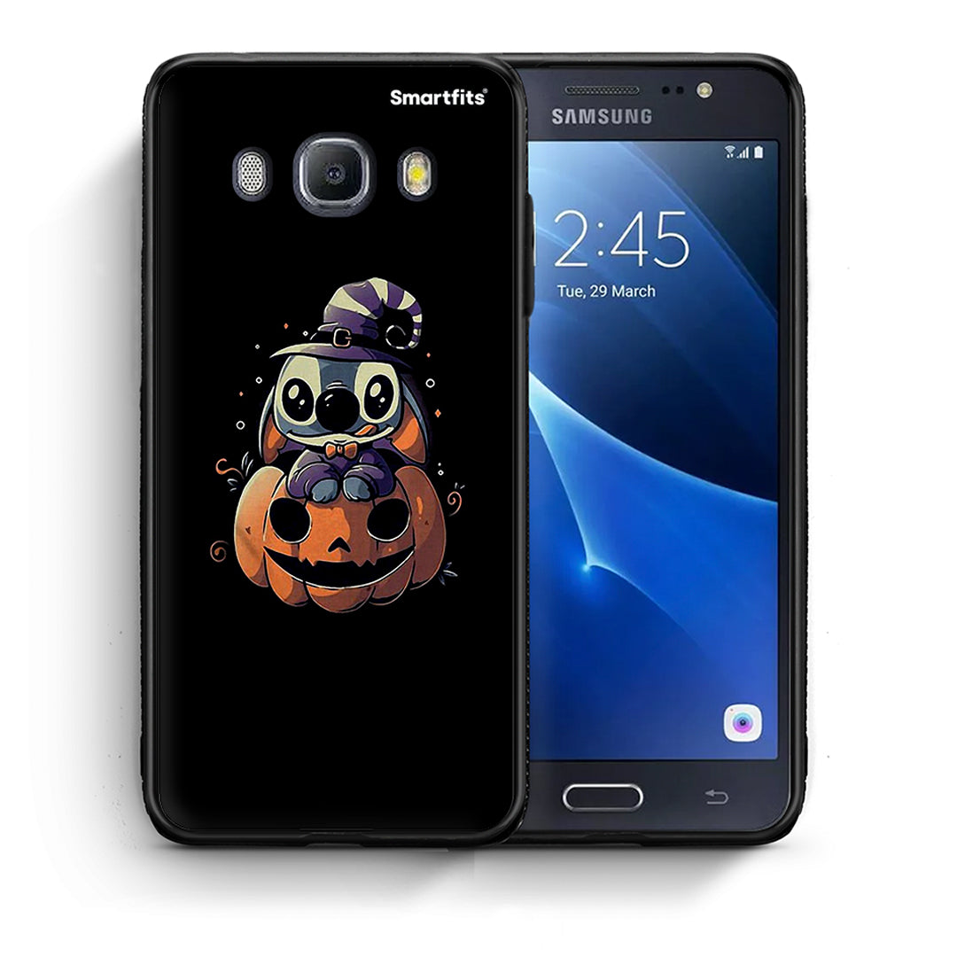 Θήκη Samsung J7 2016 Halloween Stitch από τη Smartfits με σχέδιο στο πίσω μέρος και μαύρο περίβλημα | Samsung J7 2016 Halloween Stitch case with colorful back and black bezels