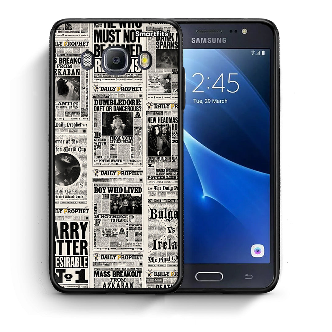 Θήκη Samsung J7 2016 Harry Paper από τη Smartfits με σχέδιο στο πίσω μέρος και μαύρο περίβλημα | Samsung J7 2016 Harry Paper case with colorful back and black bezels