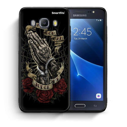 Θήκη Samsung J7 2016 Judge By God από τη Smartfits με σχέδιο στο πίσω μέρος και μαύρο περίβλημα | Samsung J7 2016 Judge By God case with colorful back and black bezels